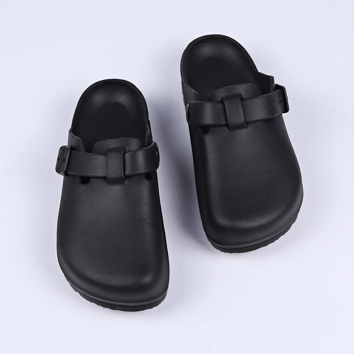 Hausschuhe mit Verstellbarer Schnalle für Damen & Herren – Leichte EVA Geschlossene Indoor Slides Weiche Plateausandalen