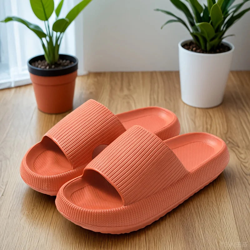 Dicksohlige Slipper für Damen & Herren – Rutschfeste Sommer EVA Sandalen für Bad, Dusche & Alltag