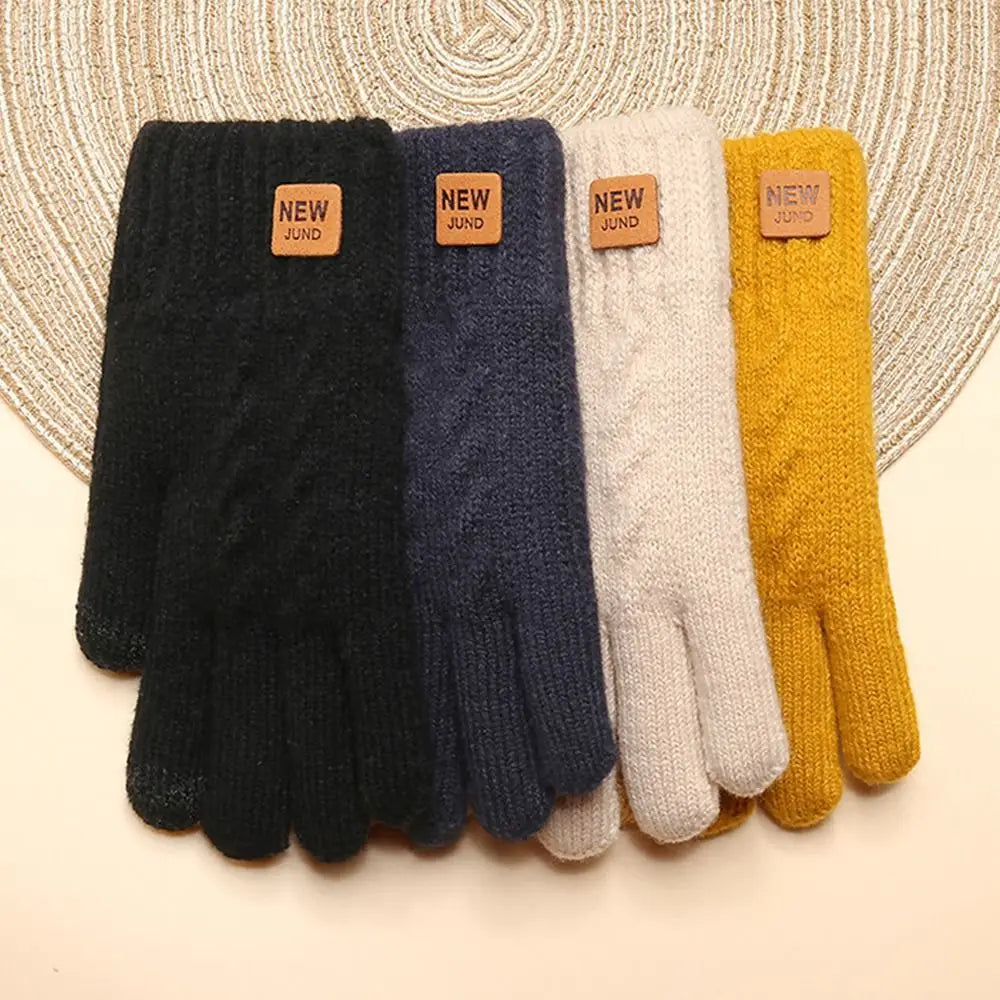 Unisex Thermo-Strickhandschuhe – Warme Doppellagige Touchscreen-Winterhandschuhe für Damen & Herren