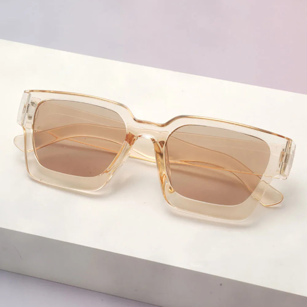 Klassische Unisex-Sonnenbrille – Modische Sonnenbrille mit Kunststoffrahmen für Strand, Partys & Bühnenauftritte