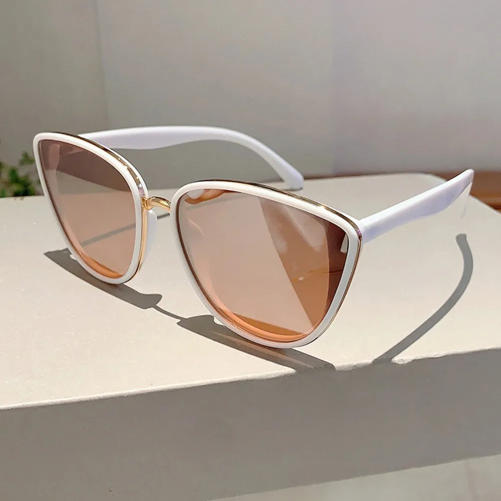 Retro Vintage Cat-Eye-Sonnenbrille – UV400-Sonnenbrille mit Farbverlaufsgläsern & Beschichtung für Damen & Herren