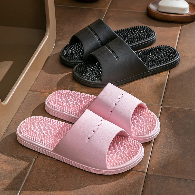Sommer PVC Massage Hausschuhe Weiche Rutschfeste Indoor Badezimmer Sandalen