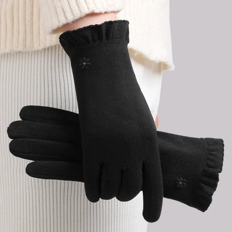 Damen Leichte Slim-Fit Winterhandschuhe – Warme Winddichte Touchscreen-Handschuhe für Outdoor & Alltag