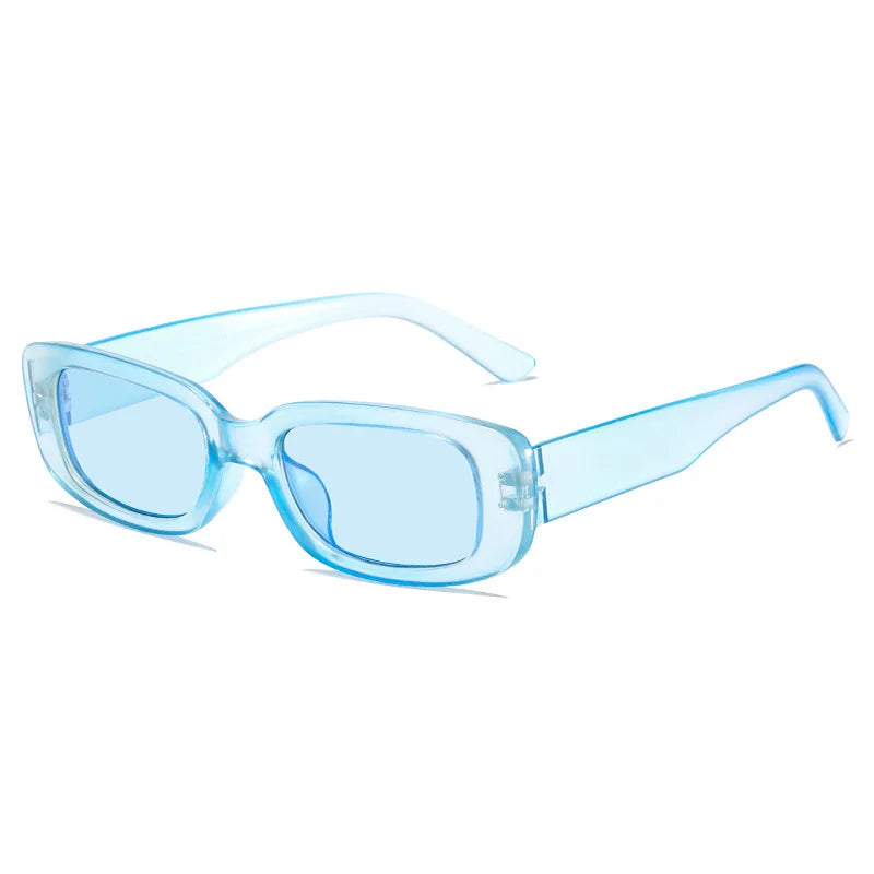 Retro Rechteckige Sonnenbrille für Damen – 90er-Jahre Vintage-Sonnenbrille mit Schmalem Rahmen & UV400-Schutz