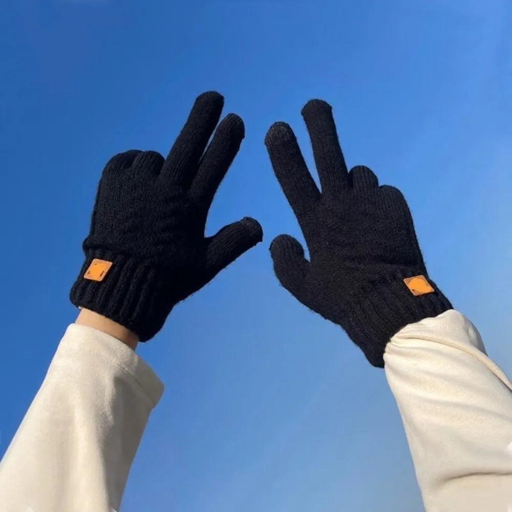 Unisex Thermo-Strickhandschuhe – Warme Doppellagige Touchscreen-Winterhandschuhe für Damen & Herren