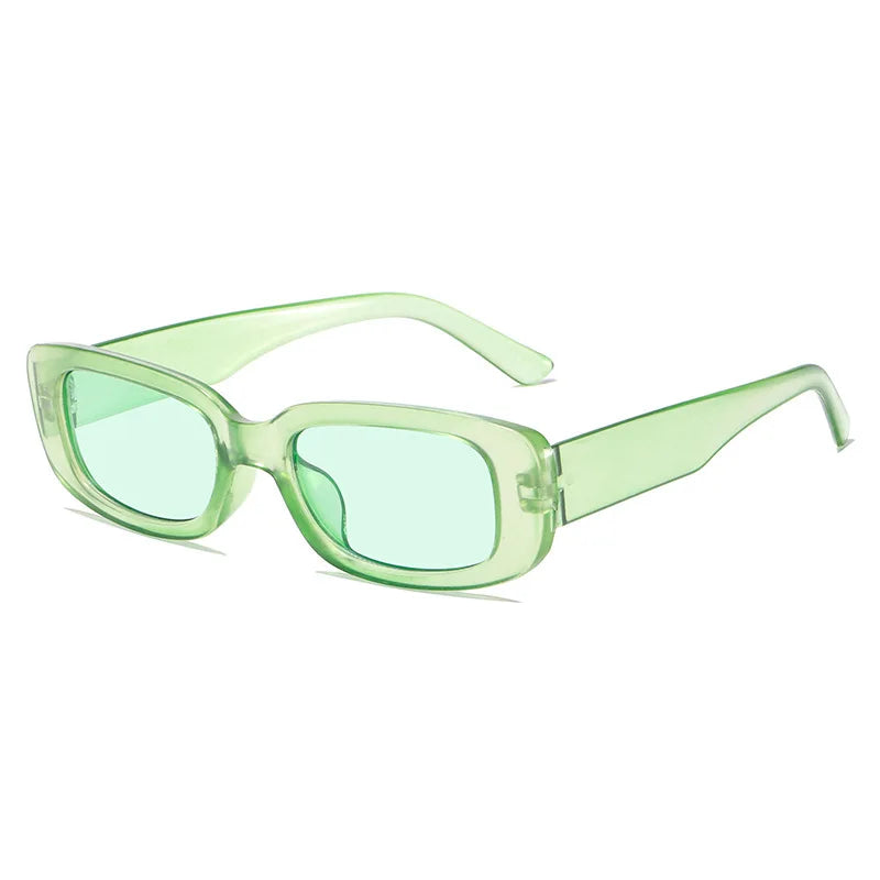 Retro Rechteckige Sonnenbrille für Damen – 90er-Jahre Vintage-Sonnenbrille mit Schmalem Rahmen & UV400-Schutz