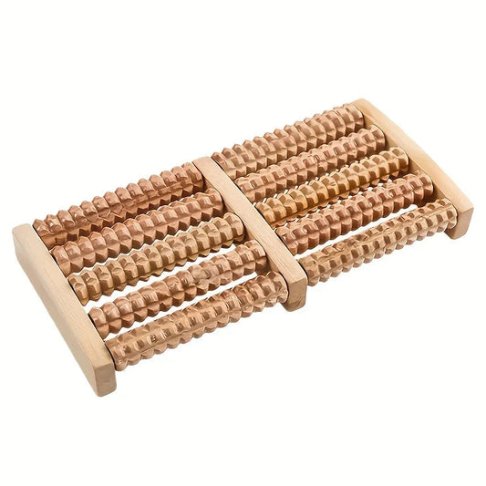 Holz Fußmassagegerät mit Doppelrollen – Fußroller für Tägliche Entspannung