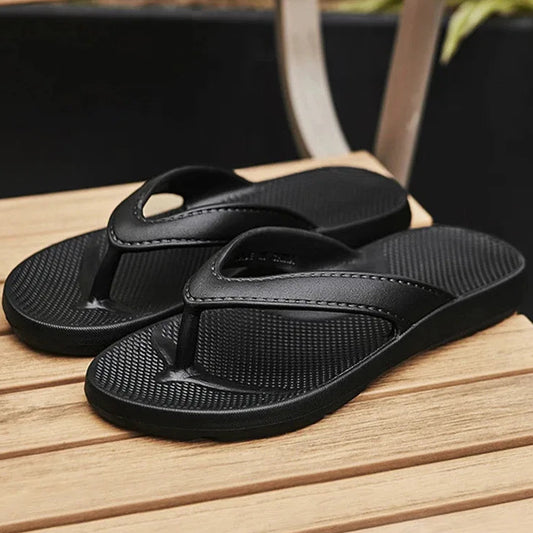 Sommer Flip-Flops für Damen & Herren – Rutschfeste Deodorierende Hausschuhe Bequeme Flache Strandsandalen für Paare