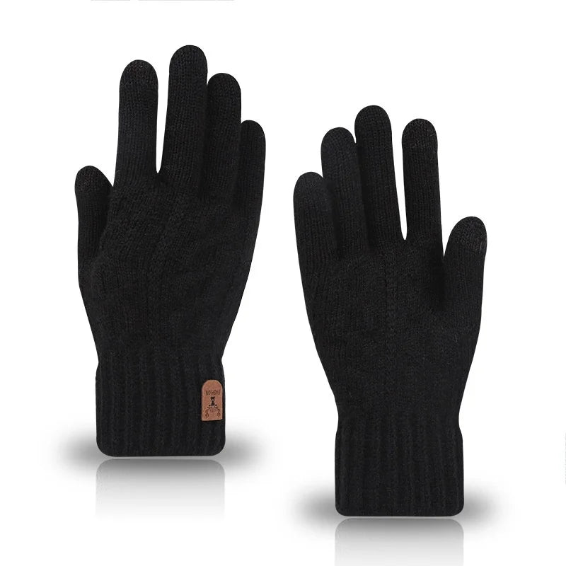 Unisex Warme Winter-Strickhandschuhe – Touchscreen-Handschuhe in 4 Farben, Maschinenwaschbar für Reisen & Radfahren