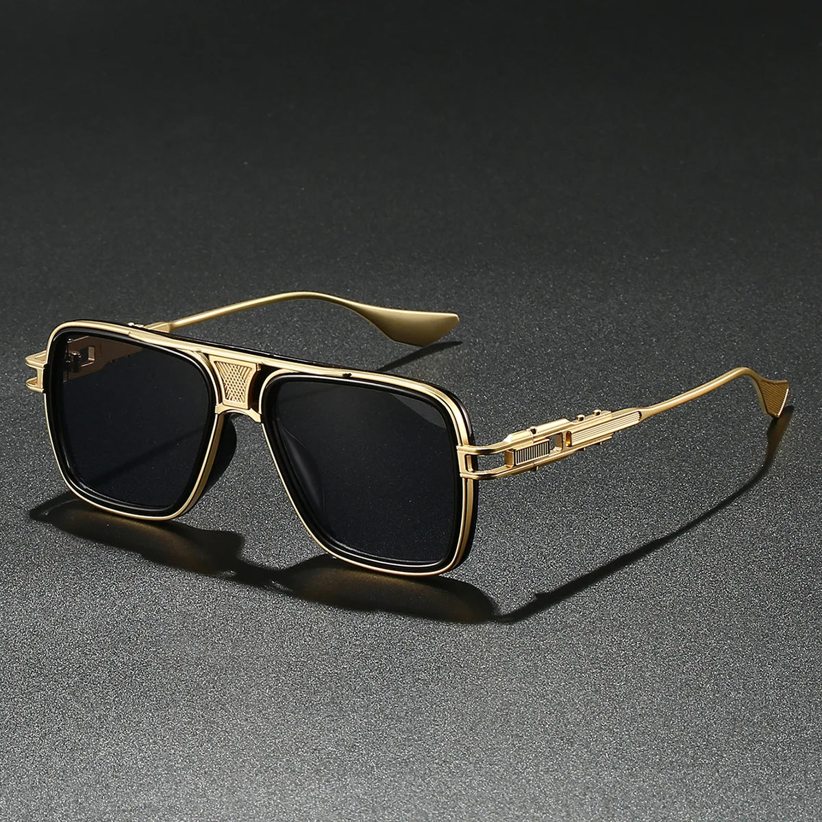 Rechteckige Piloten-Sonnenbrille – Elegante Retro-Sonnenbrille mit Farbverlauf & UV400-Schutz für Damen & Herren