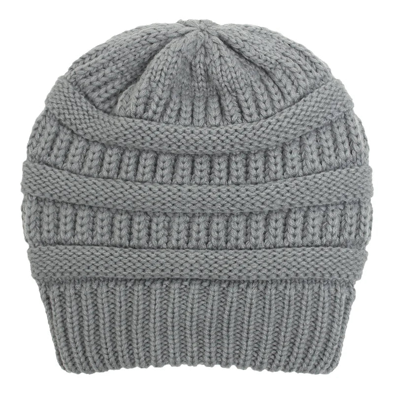 Unisex Winter-Strickmütze mit Satinfutter – Warme Grobstrick-Beanie im Lässigen Slouchy-Stil für Damen & Herren