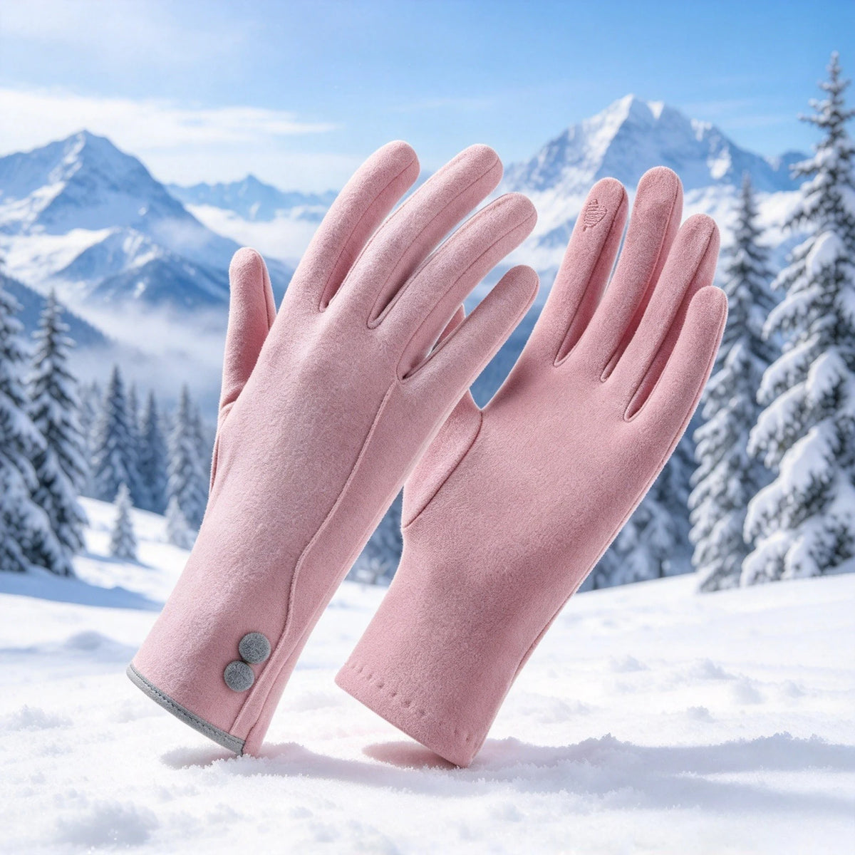 Damen Leichte Slim-Fit Winterhandschuhe – Warme Winddichte Touchscreen-Handschuhe für Outdoor & Alltag