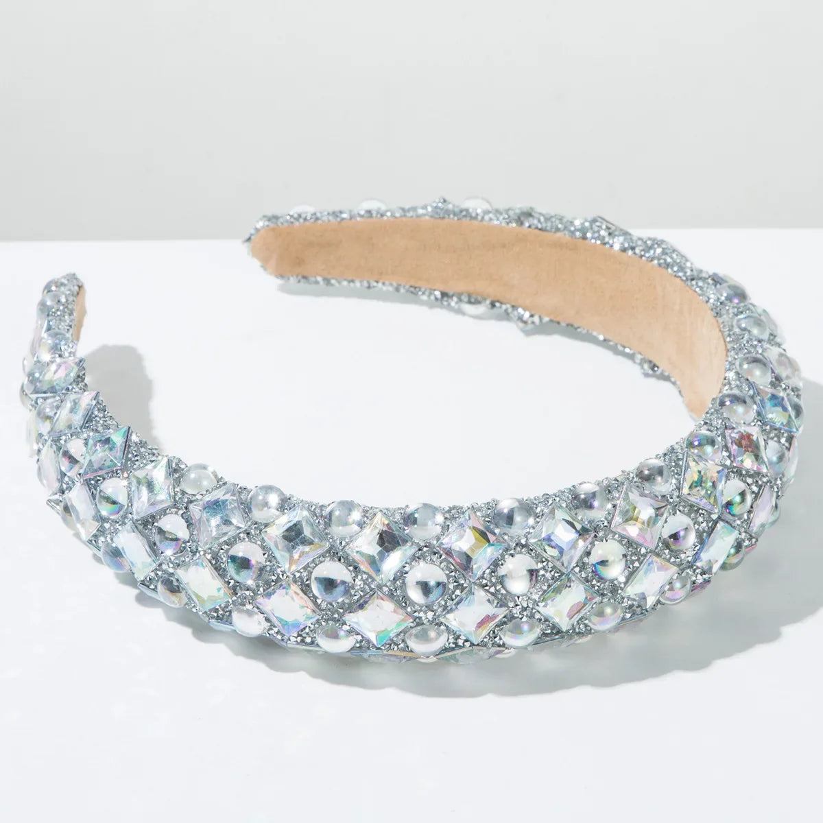 Perlen- & Strass-Haarreif für Damen – Luxuriöser Hoher Haarreif mit Kunstharzperlen für Hochzeit Party & Elegantes Styling