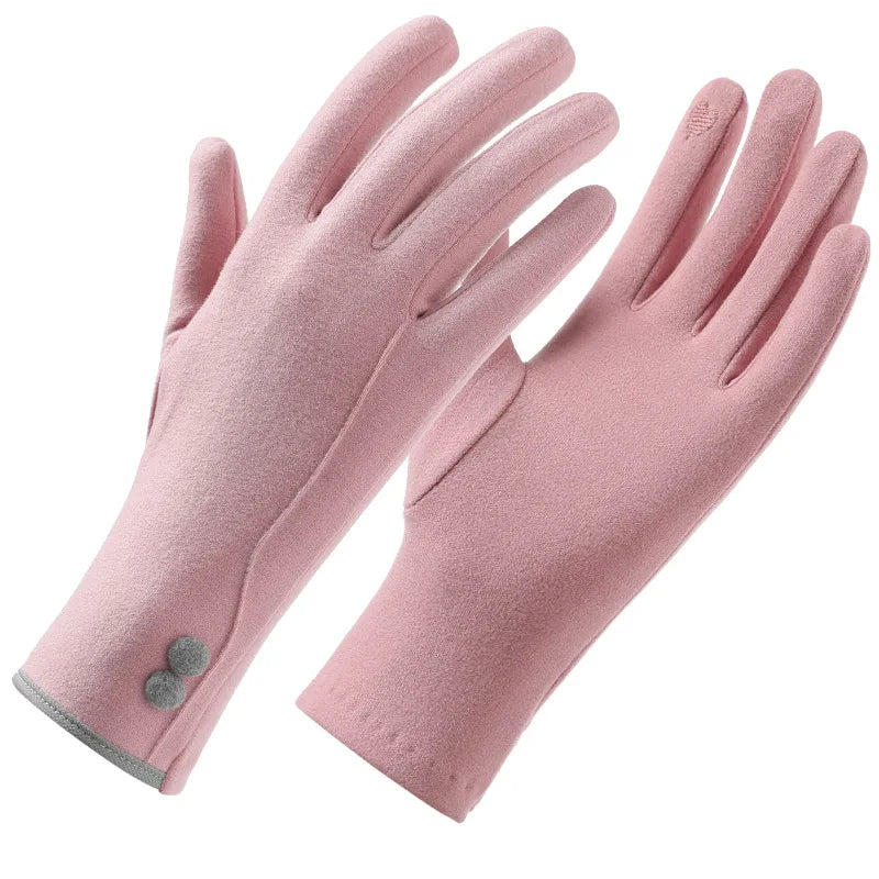 Damen Leichte Slim-Fit Winterhandschuhe – Warme Winddichte Touchscreen-Handschuhe für Outdoor & Alltag