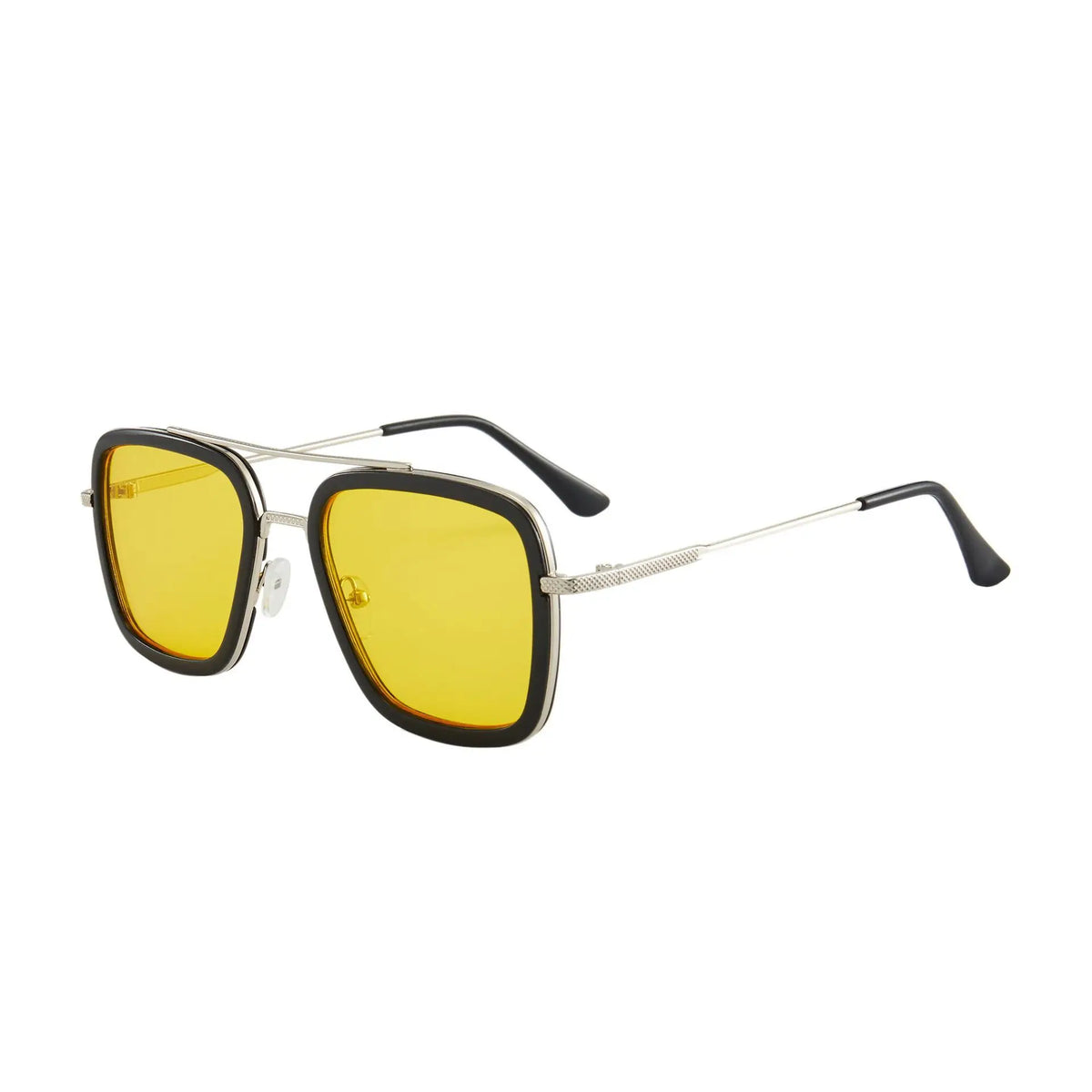 Quadratische Metallrahmen-Sonnenbrille – Modische Unisex-Sonnenbrille im Designer-Stil mit UV400-Schutz