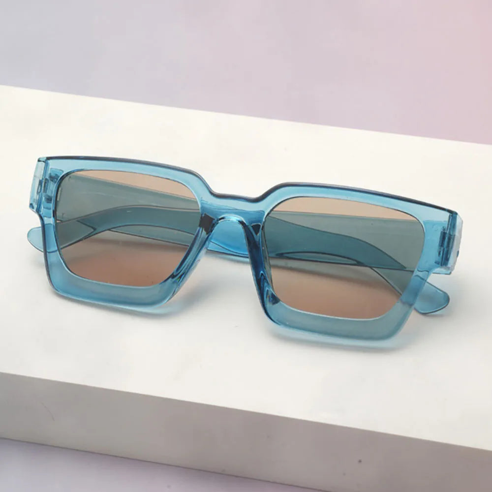 Klassische Unisex-Sonnenbrille – Modische Sonnenbrille mit Kunststoffrahmen für Strand, Partys & Bühnenauftritte