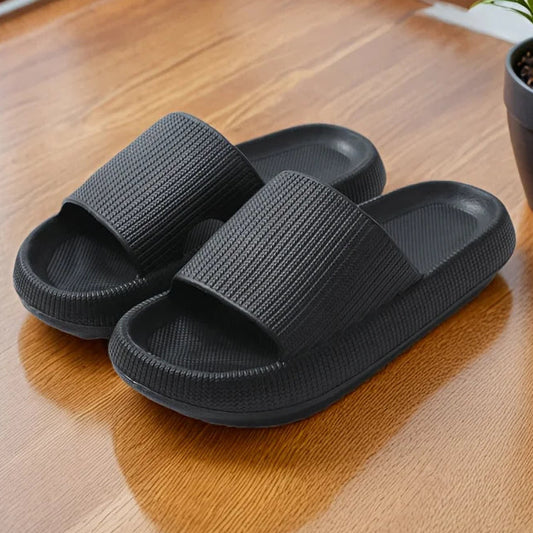 Dicksohlige Slipper für Damen & Herren – Rutschfeste Sommer EVA Sandalen für Bad, Dusche & Alltag