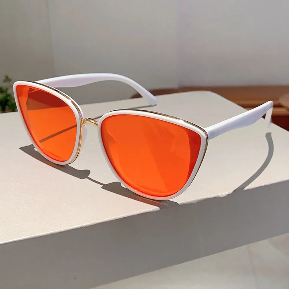 Retro Vintage Cat-Eye-Sonnenbrille – UV400-Sonnenbrille mit Farbverlaufsgläsern & Beschichtung für Damen & Herren