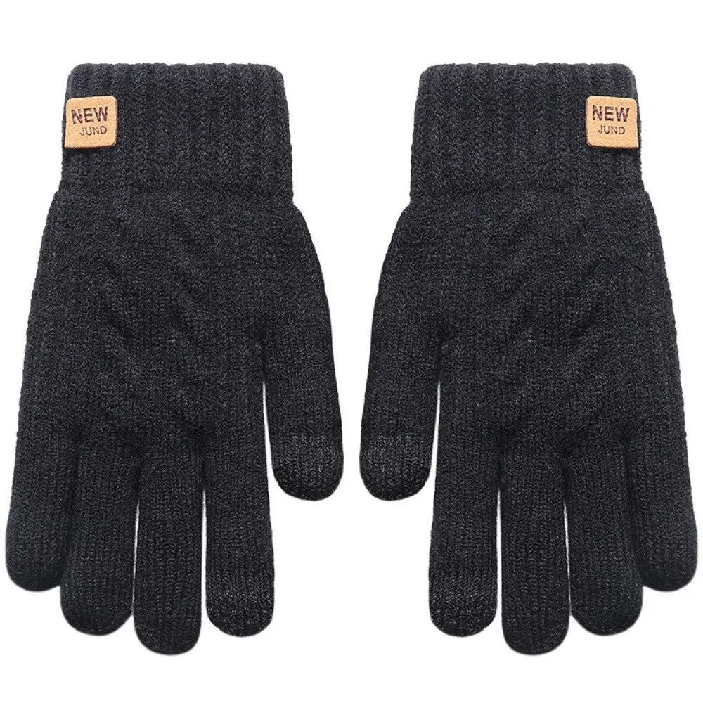 Unisex Thermo-Strickhandschuhe – Warme Doppellagige Touchscreen-Winterhandschuhe für Damen & Herren