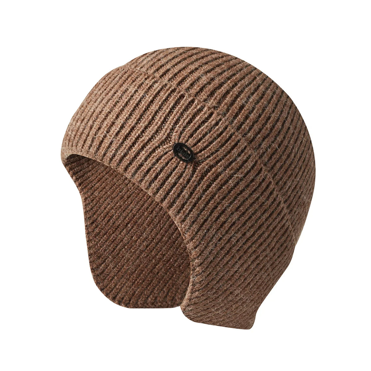 Unisex Winter-Strickmütze – Warme Beanie mit Kunstfell & Ohrenschutz für Damen & Herren