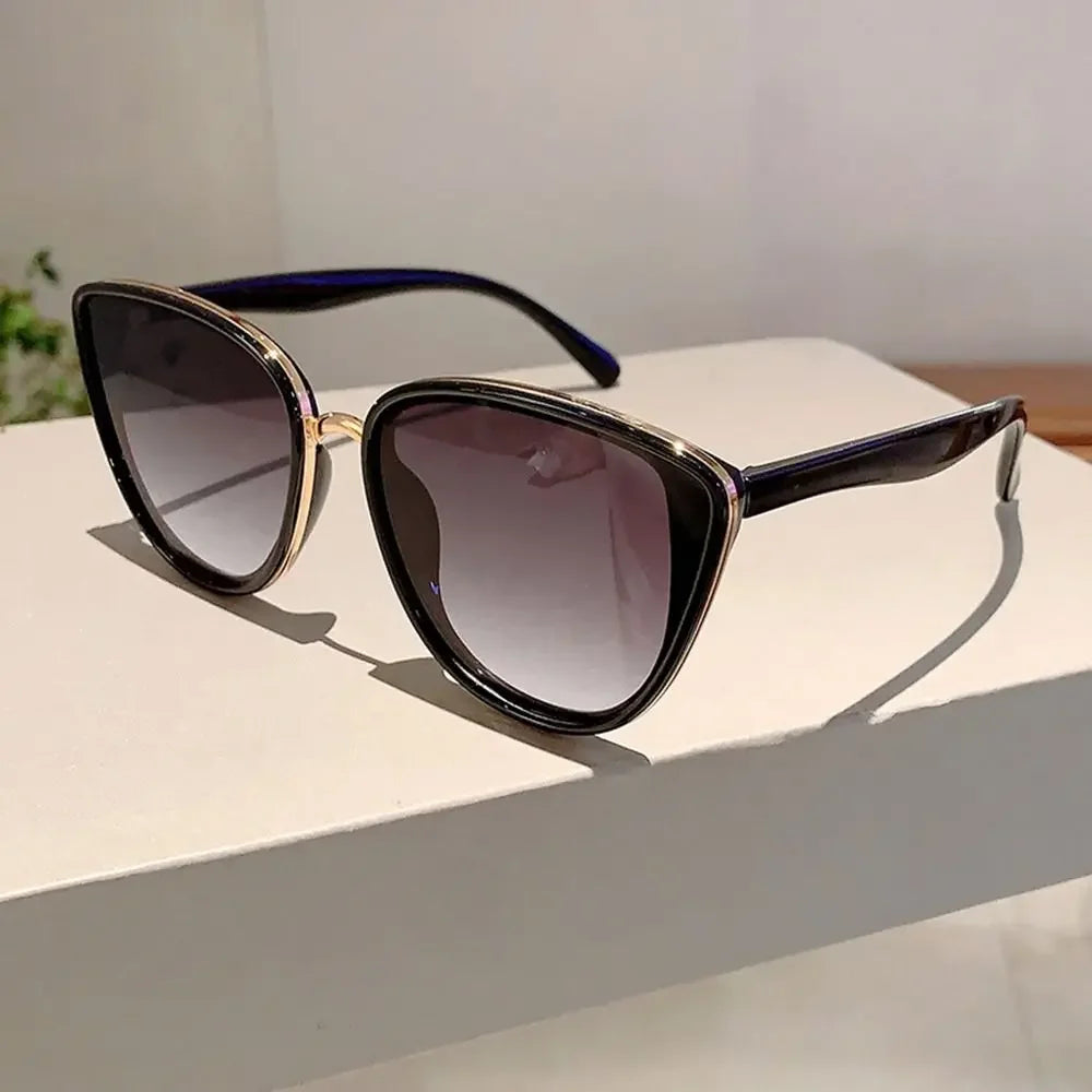 Retro Vintage Cat-Eye-Sonnenbrille – UV400-Sonnenbrille mit Farbverlaufsgläsern & Beschichtung für Damen & Herren