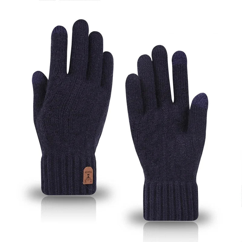 Unisex Warme Winter-Strickhandschuhe – Touchscreen-Handschuhe in 4 Farben, Maschinenwaschbar für Reisen & Radfahren