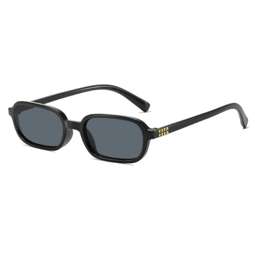 Retro Rechteckige Sonnenbrille – Kleine Unisex-Sonnenbrille mit UV400-Schutz für Damen & Herren