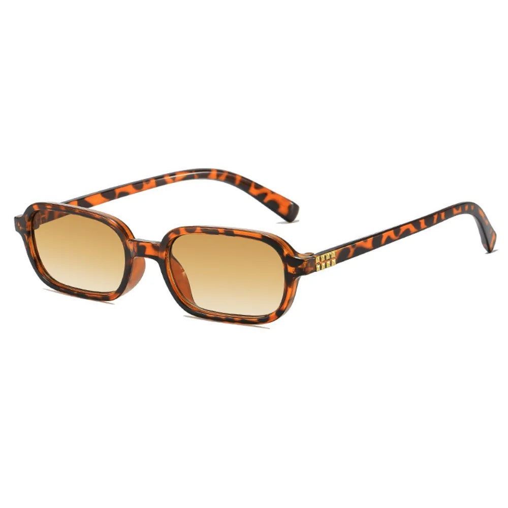 Retro Rechteckige Sonnenbrille – Kleine Unisex-Sonnenbrille mit UV400-Schutz für Damen & Herren