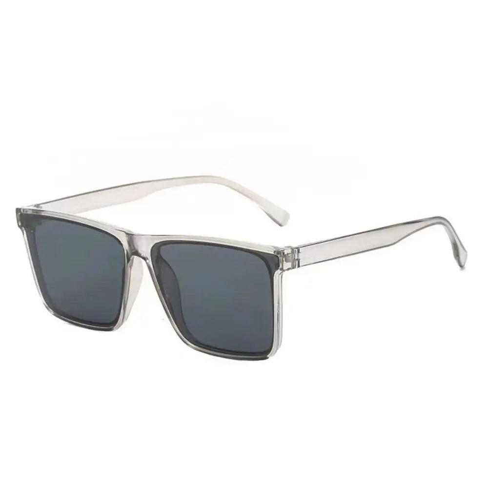 Sonnenbrille mit Eckigem Rahmen – Schwarze Retro-Sonnenbrille für Streetwear, Sommer & Strand