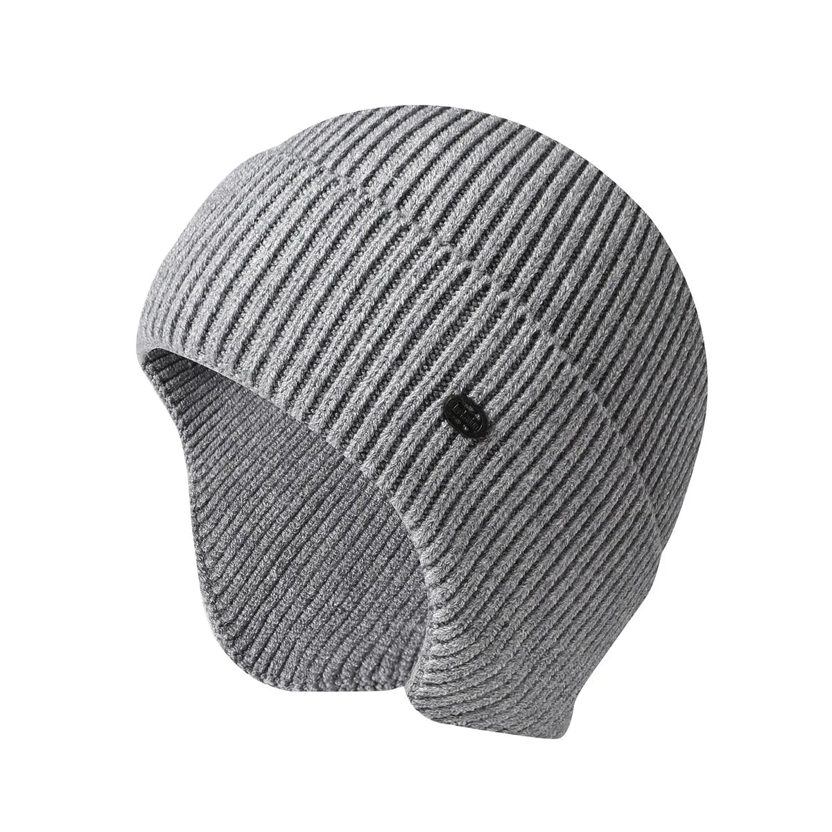 Unisex Winter-Strickmütze – Warme Beanie mit Kunstfell & Ohrenschutz für Damen & Herren