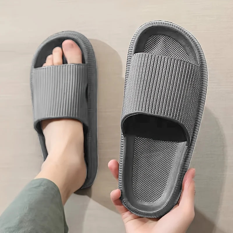 Dicksohlige Slipper für Damen & Herren – Rutschfeste Sommer EVA Sandalen für Bad, Dusche & Alltag