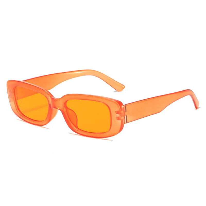Retro Rechteckige Sonnenbrille für Damen – 90er-Jahre Vintage-Sonnenbrille mit Schmalem Rahmen & UV400-Schutz