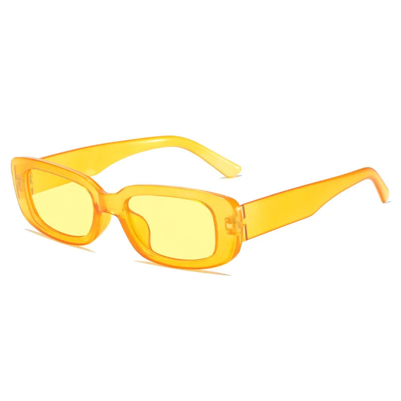 Retro Rechteckige Sonnenbrille für Damen – 90er-Jahre Vintage-Sonnenbrille mit Schmalem Rahmen & UV400-Schutz