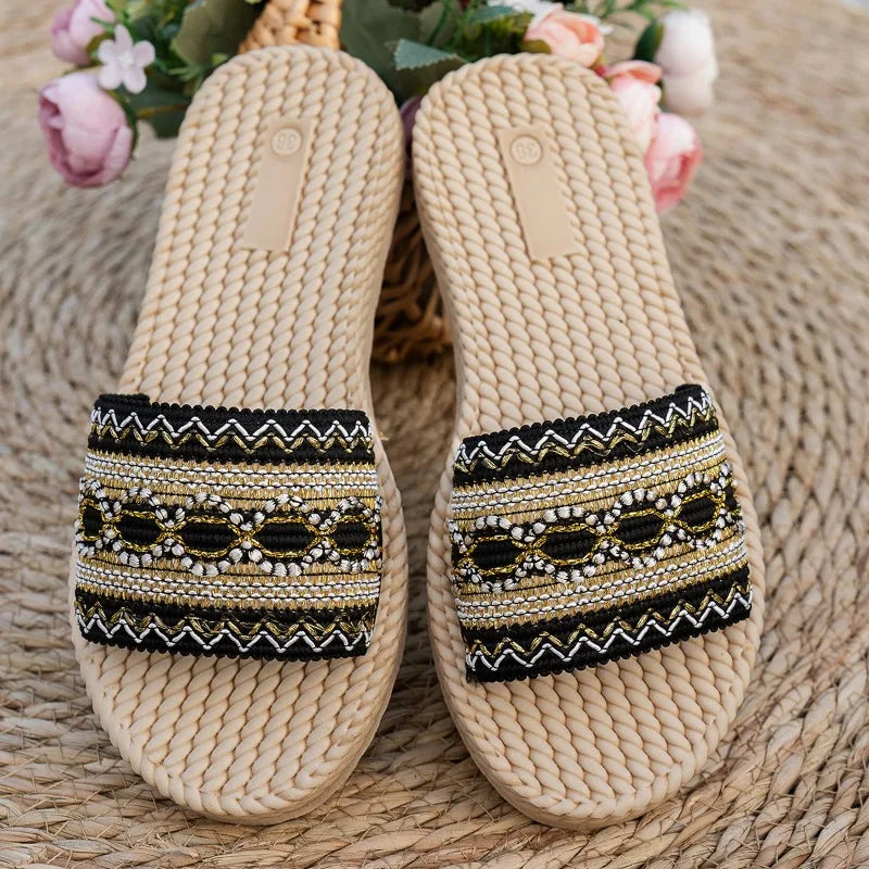 Damen Leichte Flache Strand Schuhe Komfortable Outdoor Casual Sandalen