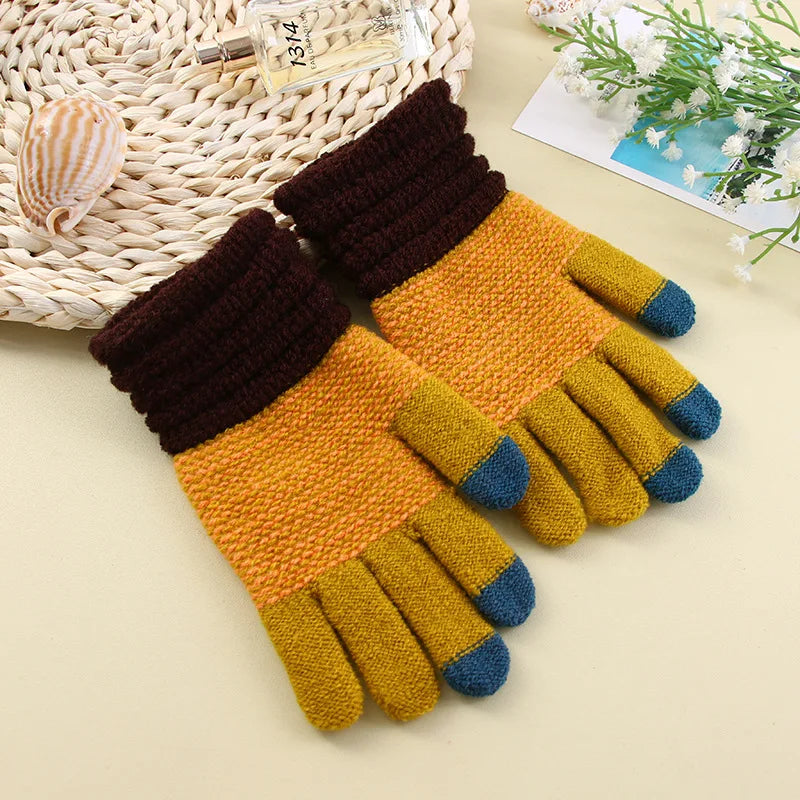 Damen Kaschmir-Strickhandschuhe – Warme Dicke Touchscreen-Winterhandschuhe für Herbst & Winter