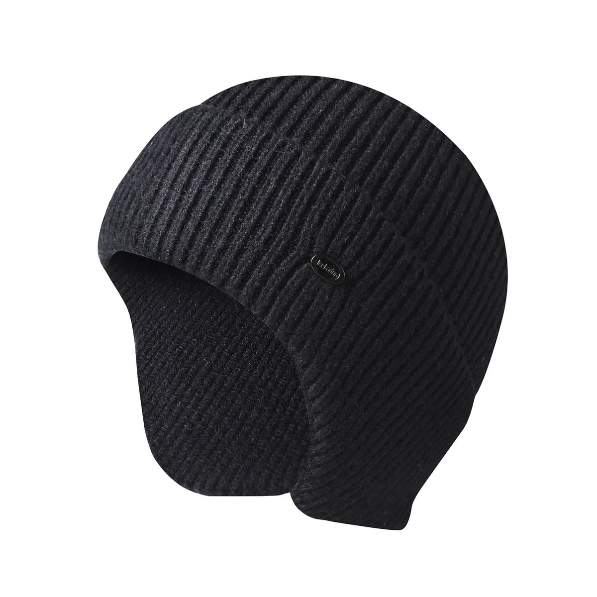 Unisex Winter-Strickmütze – Warme Beanie mit Kunstfell & Ohrenschutz für Damen & Herren