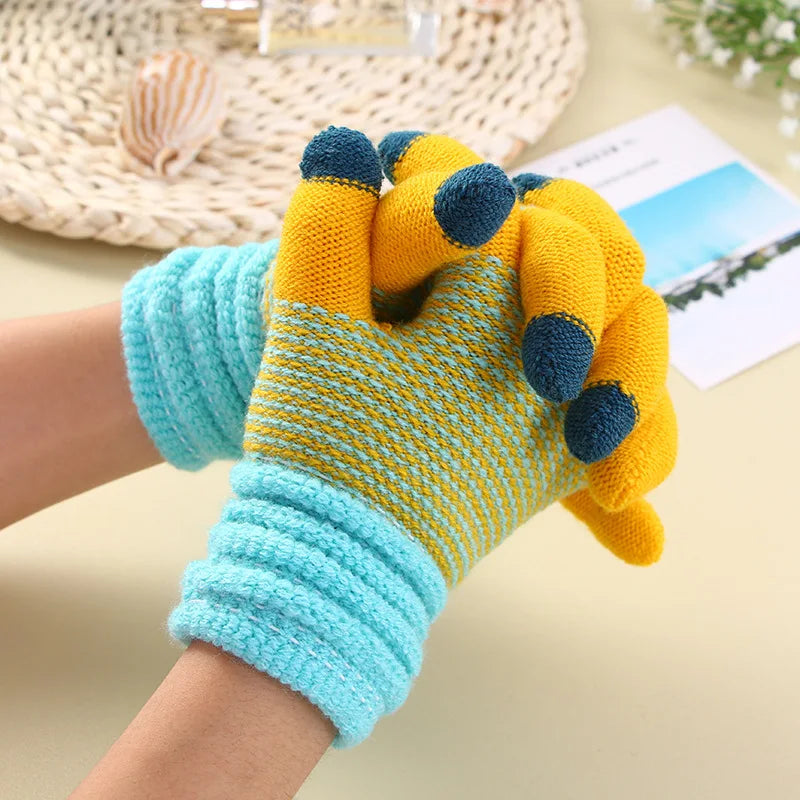 Damen Kaschmir-Strickhandschuhe – Warme Dicke Touchscreen-Winterhandschuhe für Herbst & Winter