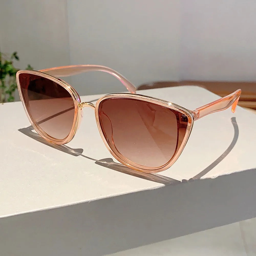 Retro Vintage Cat-Eye-Sonnenbrille – UV400-Sonnenbrille mit Farbverlaufsgläsern & Beschichtung für Damen & Herren