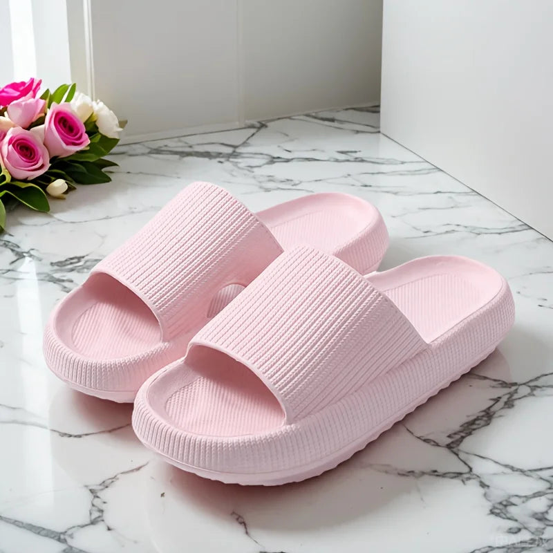 Dicksohlige Slipper für Damen & Herren – Rutschfeste Sommer EVA Sandalen für Bad, Dusche & Alltag