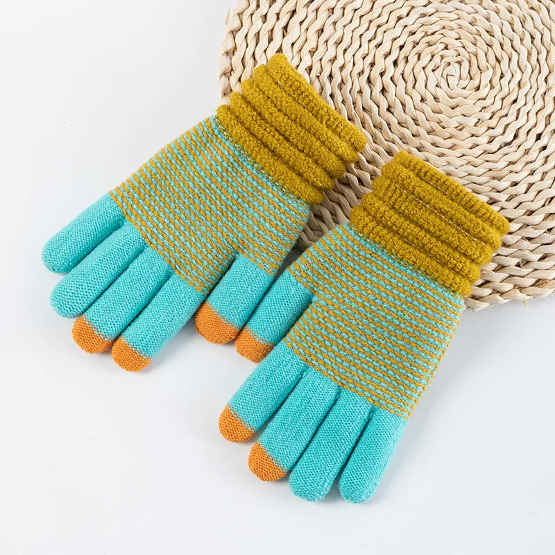 Damen Kaschmir-Strickhandschuhe – Warme Dicke Touchscreen-Winterhandschuhe für Herbst & Winter