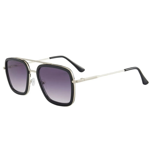 Quadratische Metallrahmen-Sonnenbrille – Modische Unisex-Sonnenbrille im Designer-Stil mit UV400-Schutz