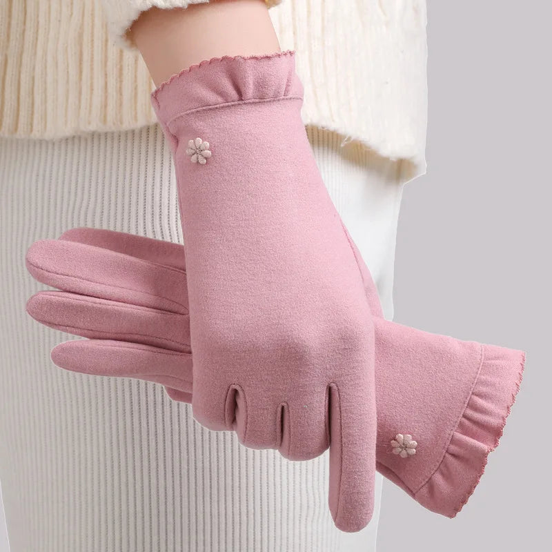 Damen Leichte Slim-Fit Winterhandschuhe – Warme Winddichte Touchscreen-Handschuhe für Outdoor & Alltag