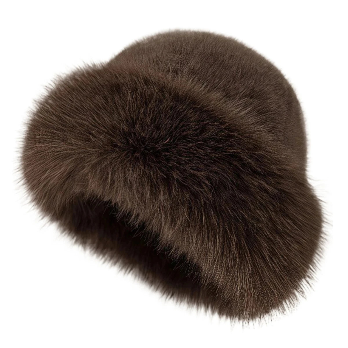 Unisex Plüsch-Wintermütze – Warme Flauschige Melonenmütze im Malermützen-Stil, Einfarbig