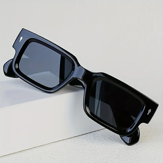 Retro Rechteckige Sonnenbrille – Modische Einfarbige Vintage-Sonnenbrille für Alltag, Urlaub & Partys