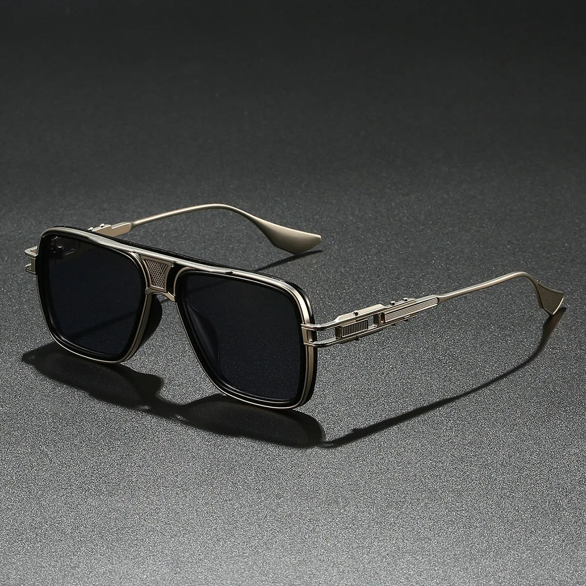 Rechteckige Piloten-Sonnenbrille – Elegante Retro-Sonnenbrille mit Farbverlauf & UV400-Schutz für Damen & Herren
