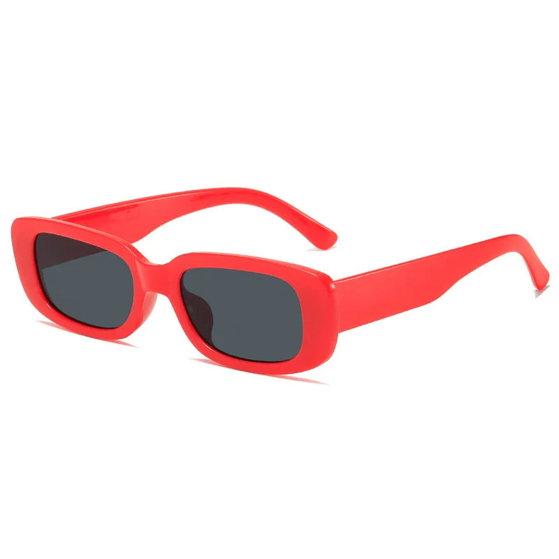 Retro Rechteckige Sonnenbrille für Damen – 90er-Jahre Vintage-Sonnenbrille mit Schmalem Rahmen & UV400-Schutz