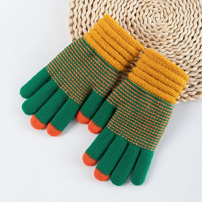 Damen Kaschmir-Strickhandschuhe – Warme Dicke Touchscreen-Winterhandschuhe für Herbst & Winter