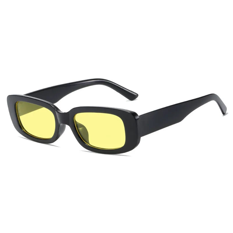 Retro Rechteckige Sonnenbrille für Damen – 90er-Jahre Vintage-Sonnenbrille mit Schmalem Rahmen & UV400-Schutz