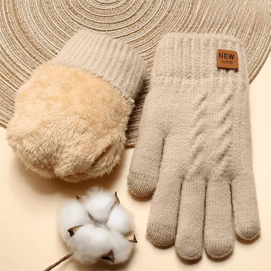 Unisex Thermo-Strickhandschuhe – Warme Doppellagige Touchscreen-Winterhandschuhe für Damen & Herren