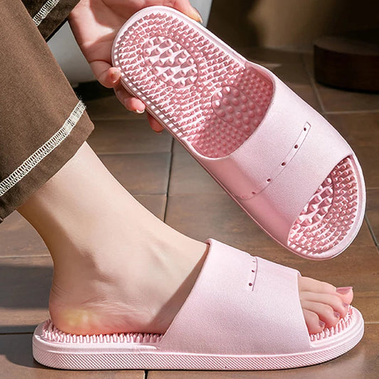 Sommer PVC Massage Hausschuhe Weiche Rutschfeste Indoor Badezimmer Sandalen